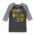 thumbnail image 1 of Garfield - Happy Halloween Icons - Toddler And Youth Raglan Graphic T-Shirt, 1 of 1