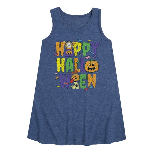 Garfield - Happy Halloween Icons - Toddler and Youth Girls A-line Dress