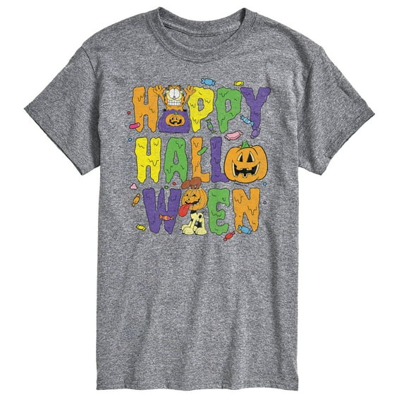 Garfield - Happy Halloween Odie and Garfield - Men's Short Sleeve Graphic T-Shirt