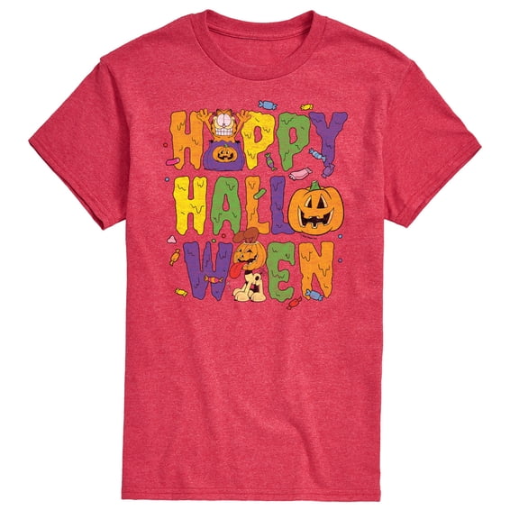 Garfield - Happy Halloween Odie and Garfield - Men's Short Sleeve Graphic T-Shirt