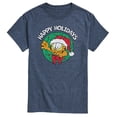 thumbnail image 1 of Garfield - Happy Holidays Wreath Christmas - Men's Short Sleeve Graphic T-Shirt, 1 of 5