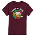 thumbnail image 1 of Garfield - Happy Holidays Wreath Christmas - Men's Short Sleeve Graphic T-Shirt, 1 of 5