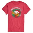 thumbnail image 1 of Garfield - Happy Holidays Wreath Christmas - Men's Short Sleeve Graphic T-Shirt, 1 of 5