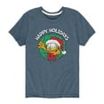 thumbnail image 1 of Garfield - Happy Holidays Wreath - Toddler And Youth Short Sleeve Graphic T-Shirt, 1 of 5