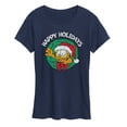 thumbnail image 1 of Garfield - Happy Holidays Wreath - Women's Short Sleeve Graphic T-Shirt, 1 of 5
