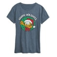thumbnail image 1 of Garfield - Happy Holidays Wreath - Women's Short Sleeve Graphic T-Shirt, 1 of 5