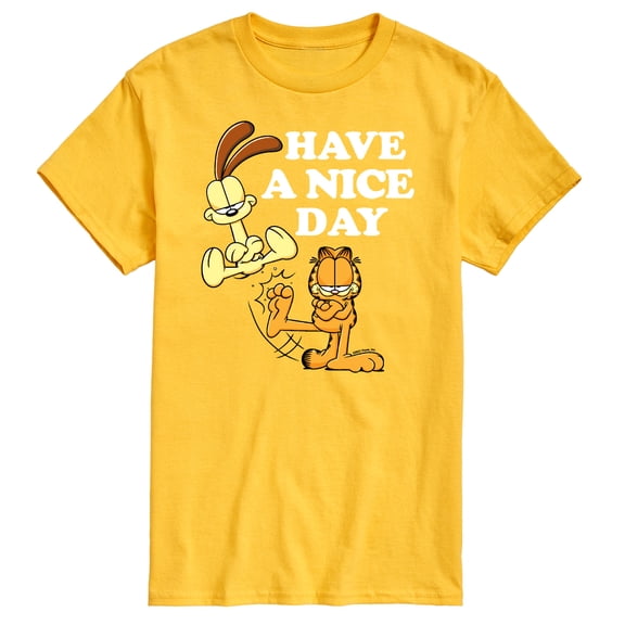 Garfield - Have A Nice Day - Garfield and Odie - Men's Short Sleeve Graphic T-Shirt