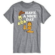 - Have A Nice Day - Garfield and Odie - Men's Short Sleeve Graphic T-Shirt