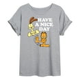 thumbnail image 1 of Garfield - Have A Nice Day - Juniors Ideal Flowy Muscle T-Shirt, 1 of 5