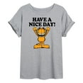 thumbnail image 1 of Garfield - Have A Nice Day - Juniors Ideal Flowy Muscle T-Shirt, 1 of 5