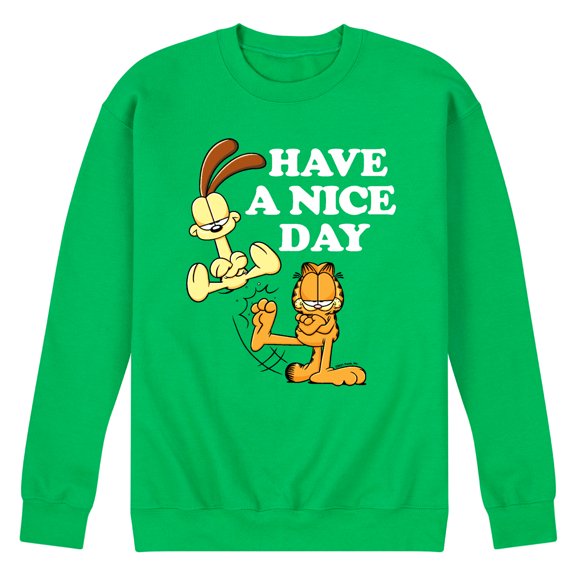 Garfield - Have A Nice Day - Men's Crew Neck Fleece Pullover