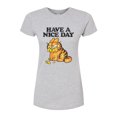 thumbnail image 1 of Garfield - Have A Nice Day Retro - Juniors Fitted Graphic T-Shirt, 1 of 5