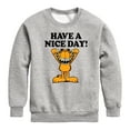 thumbnail image 1 of Garfield - Have A Nice Day - Toddler And Youth Crewneck Fleece Sweatshirt, 1 of 5