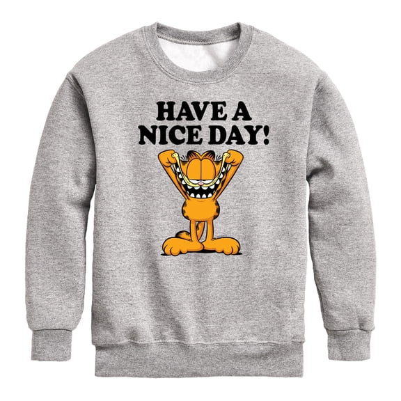 Garfield - Have A Nice Day - Toddler And Youth Crewneck Fleece Sweatshirt