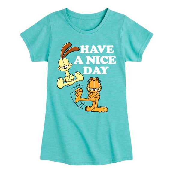 Garfield - Have A Nice Day - Toddler And Youth Girls Short Sleeve Graphic T-Shirt