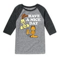 thumbnail image 1 of Garfield - Have A Nice Day - Toddler And Youth Raglan Graphic T-Shirt, 1 of 4