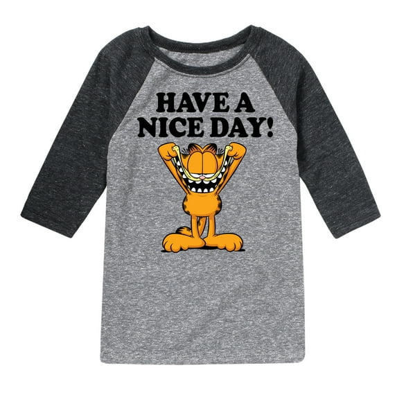 Garfield - Have A Nice Day - Toddler And Youth Raglan Graphic T-Shirt