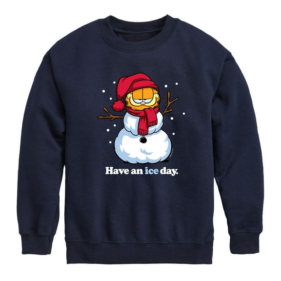 Garfield - Have An Ice Day - Toddler And Youth Crewneck Fleece Sweatshirt