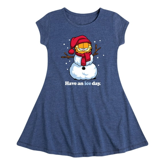 Garfield - Have An Ice Day - Toddler And Youth Girls Fit And Flare Dress