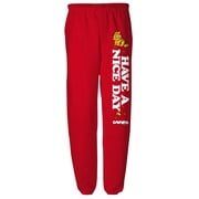 Garfield Have a Nice Day Mens Jogger Sweatpants, Red, 2X-Large