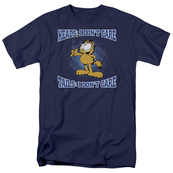 Garfield - Heads Or Tails - Adult Unisex Short Sleeve T-Shirt - Blue