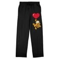 thumbnail image 1 of Garfield Heart Balloon Men's Black Sleep Pajama Pants-XL, 1 of 7