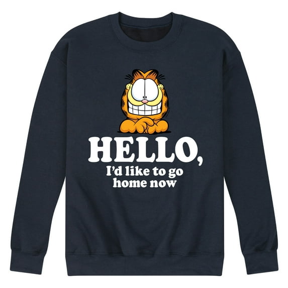 Garfield - Hello Go Home Now - Men's Crew Neck Fleece Pullover