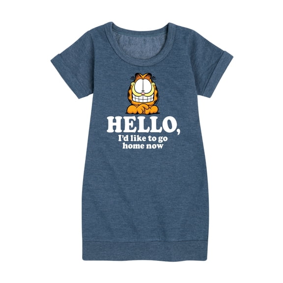Garfield - Hello Go Home Now - Toddler And Youth Girls Fleece Dress