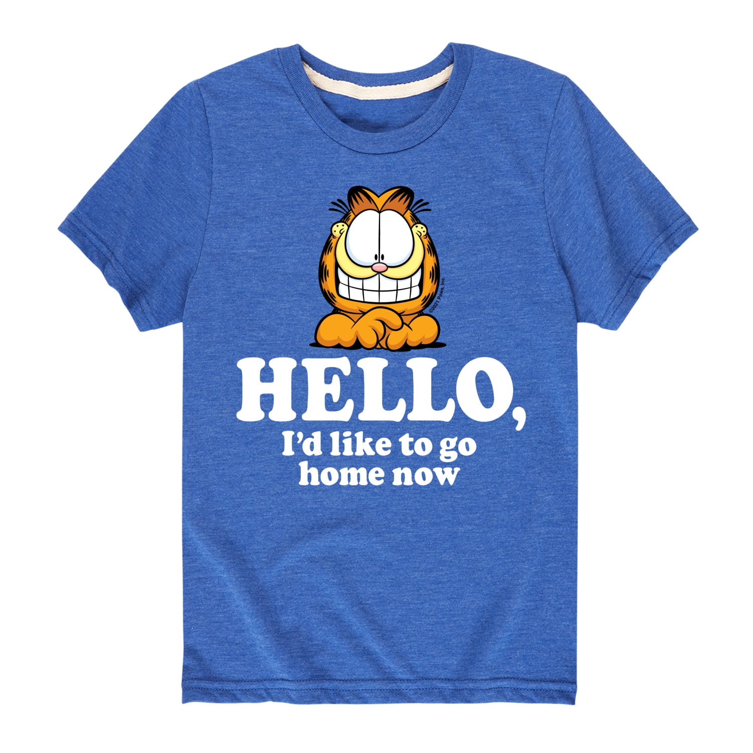 Hello Hello Go Garfield - Hello Go Home Now - Toddler And Youth Short Sleeve Graphic T ...