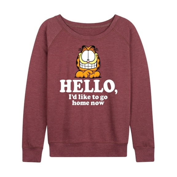Garfield - Hello Go Home Now - Women's Lightweight French Terry Long Sleeve Shirt