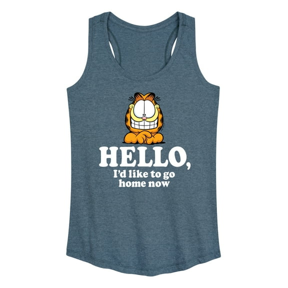 Garfield - Hello Go Home Now - Women's Racerback Tank Top