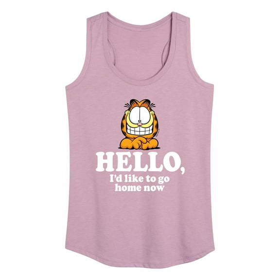 Garfield - Hello Go Home Now - Women's Racerback Tank Top