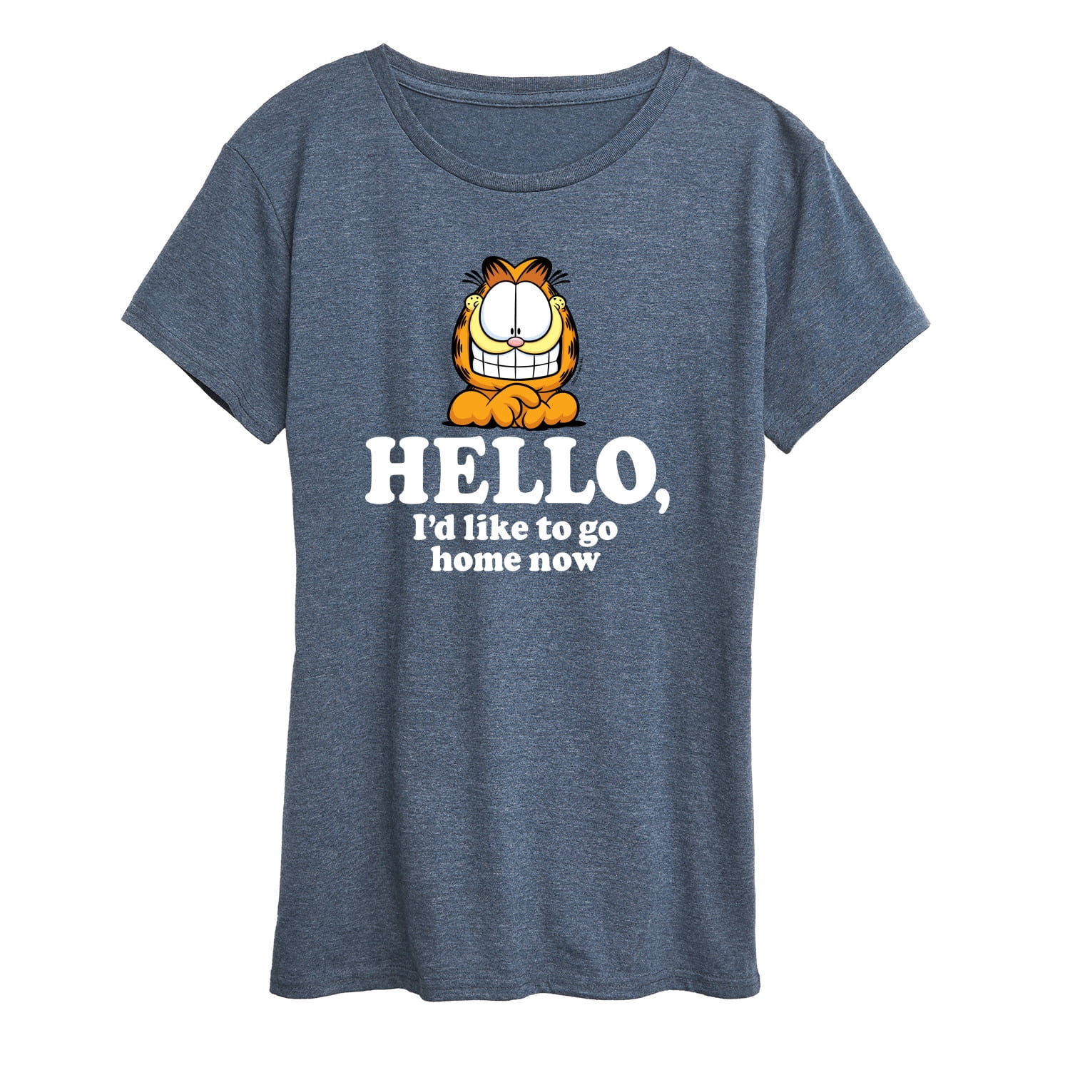 Hello Hello Go Garfield - Hello Go Home Now - Women's Short Sleeve Graphic T-Shirt ...