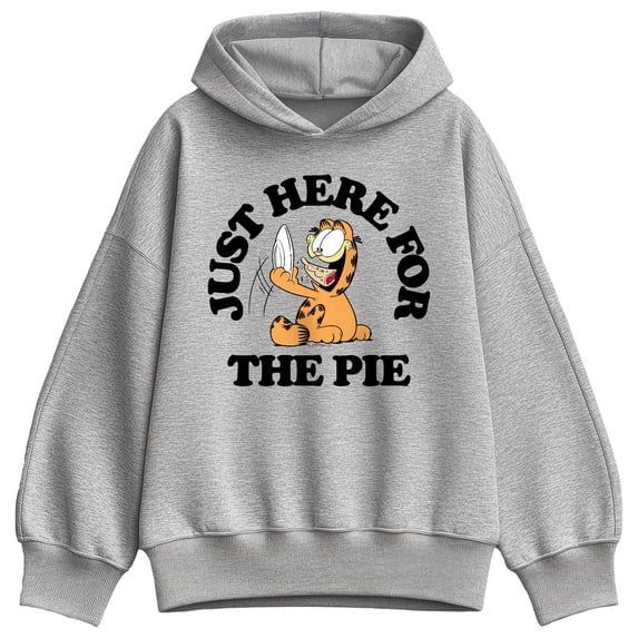 Garfield - Here For The Pie - Women's Oversized Fleece Hoodie Sweatshirt