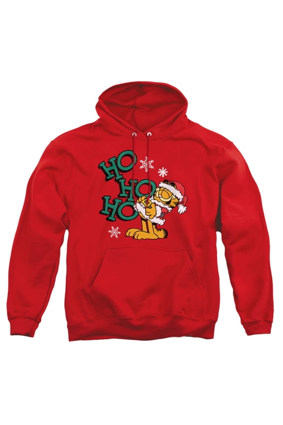 Ho Ho Ho Christmas Adult Pull-Over Hoodie, Red, Small