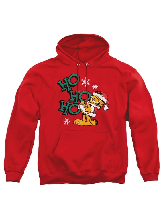 Ho Ho Ho Christmas Adult Pull-Over Hoodie, Red, X-Large