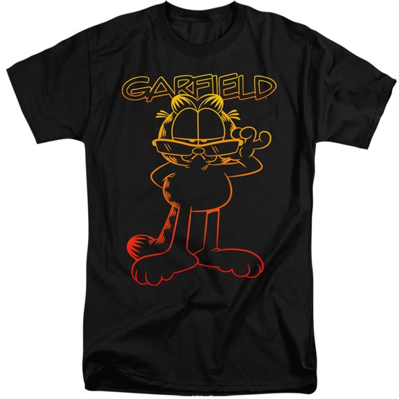 Garfield Hotshot Garfield Unisex Adult Tall T Shirt,Black, 2X-Large