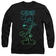 Garfield Hotshot Odie Unisex Adult Long-Sleeve T Shirt Large Black