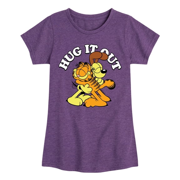 Garfield - Hug It Out - Toddler & Youth Girls Short Sleeve Graphic T-Shirt