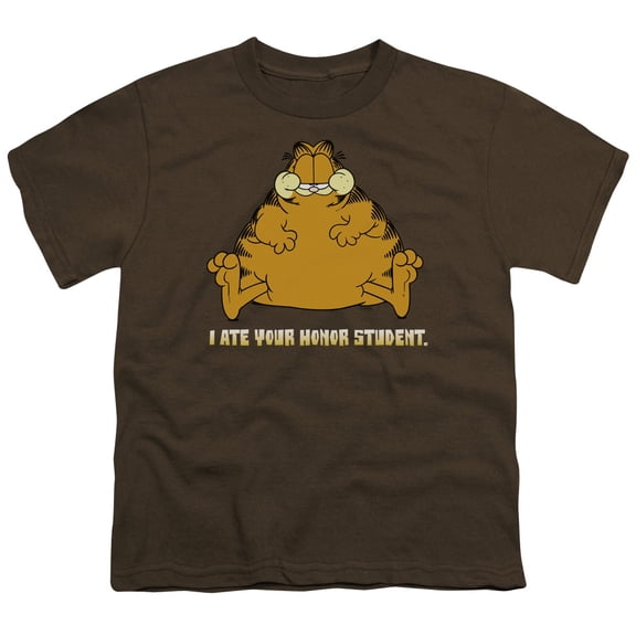 Garfield - I Ate Your Honor Student - Youth Short Sleeve Shirt - Medium