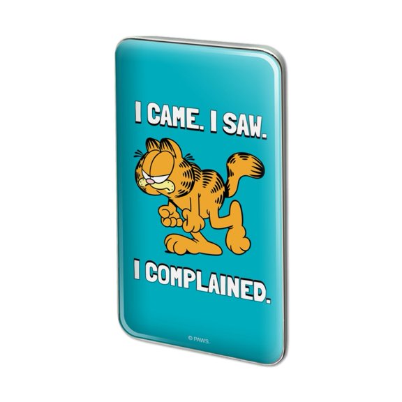 Garfield I Came. I Saw. I Complained. Metal Rectangle Lapel Hat Pin Tie Tack Pinback