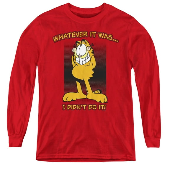 Garfield - I Didnt Do It - Youth Long Sleeve Shirt - Large