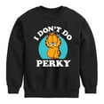 thumbnail image 1 of Garfield - I Don't Do Perky - Toddler And Youth Crewneck Fleece Sweatshirt, 1 of 5