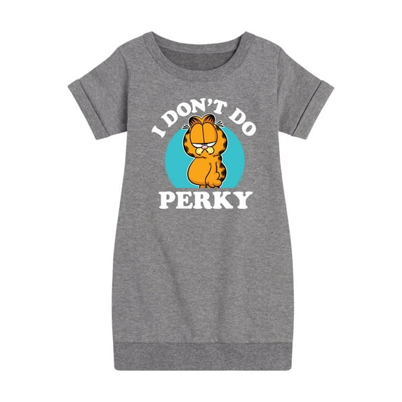 Garfield - I Don't Do Perky - Toddler And Youth Girls Fleece Dress