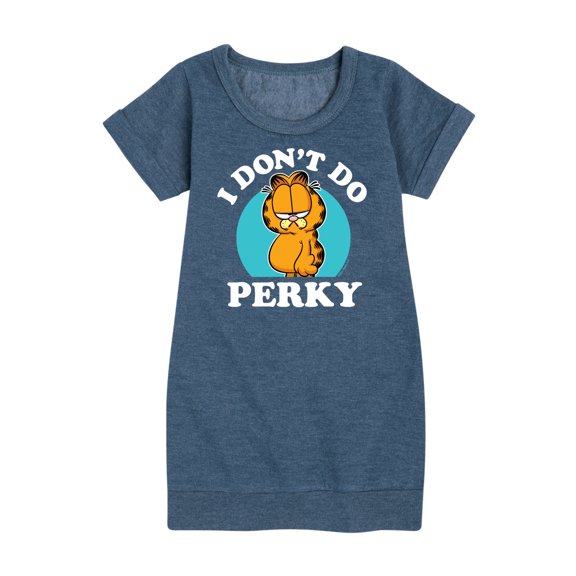 Garfield - I Don't Do Perky - Toddler And Youth Girls Fleece Dress