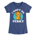 thumbnail image 1 of Garfield - I Don't Do Perky - Toddler And Youth Girls Short Sleeve Graphic T-Shirt, 1 of 1