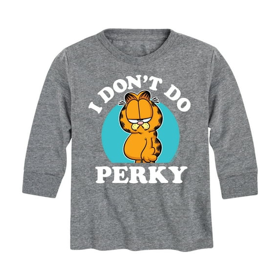 Garfield - I Don't Do Perky - Toddler And Youth Long Sleeve Graphic T-Shirt