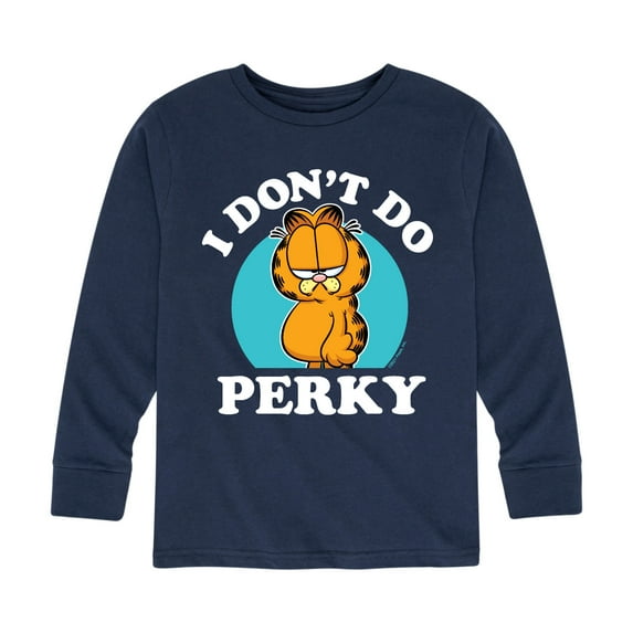 Garfield - I Don't Do Perky - Toddler And Youth Long Sleeve Graphic T-Shirt