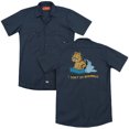 thumbnail image 1 of Garfield I Dont Do Mornings (Back Print) Adult Work Shirt Navy, 1 of 3