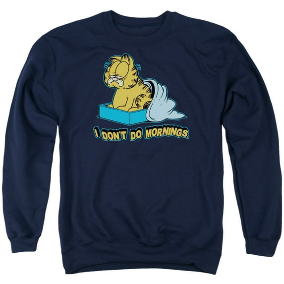 Garfield - I Dont Do Mornings - Crewneck Sweatshirt - Large